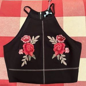 She and Sky Halter Crop Top